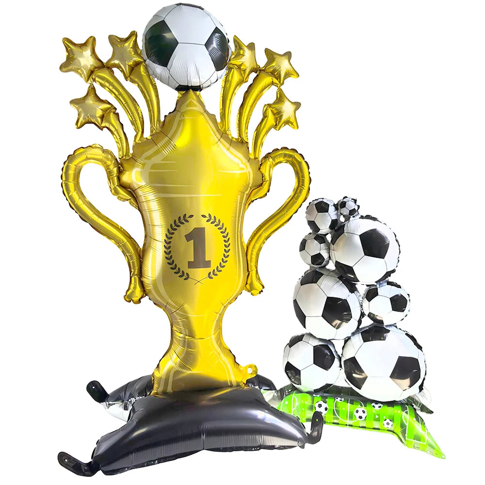 Balões Copa do Mundo Conjunto de balões de festa de futebol, campeonato e balões troféu
