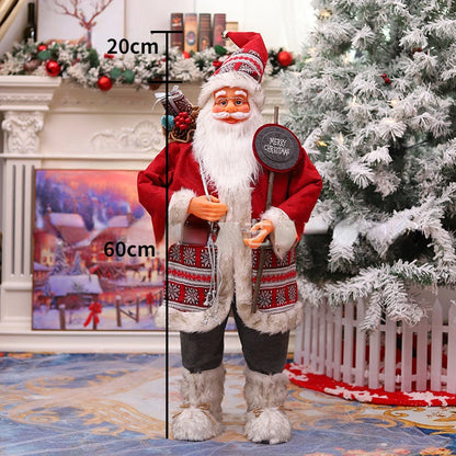 Papai Noel Grande Estatueta de Papai Noel Boneco de Papai Noel Estátua Ornamento Figura