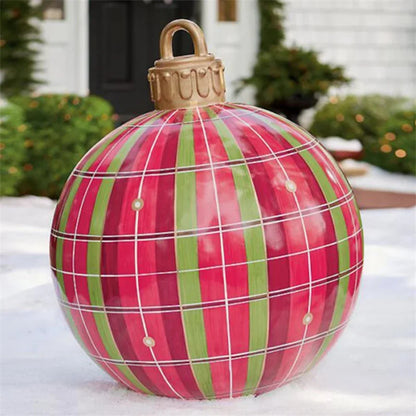 Bola de Natal inflável Genérica de PVC para Áreas Externas, Enfeite Árvore Natal 60cm