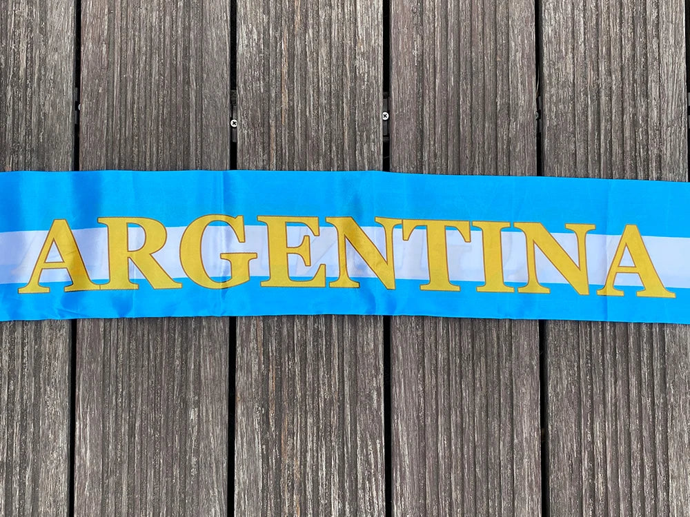 Cachecol de futebol da Copa do Mundo, presente íntimo lenço de futebol para exterior