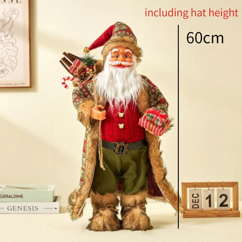 Papai Noel Papai Noel grande de 60cm, decoração de Feliz Natal para Lar, Feliz Ano Novo