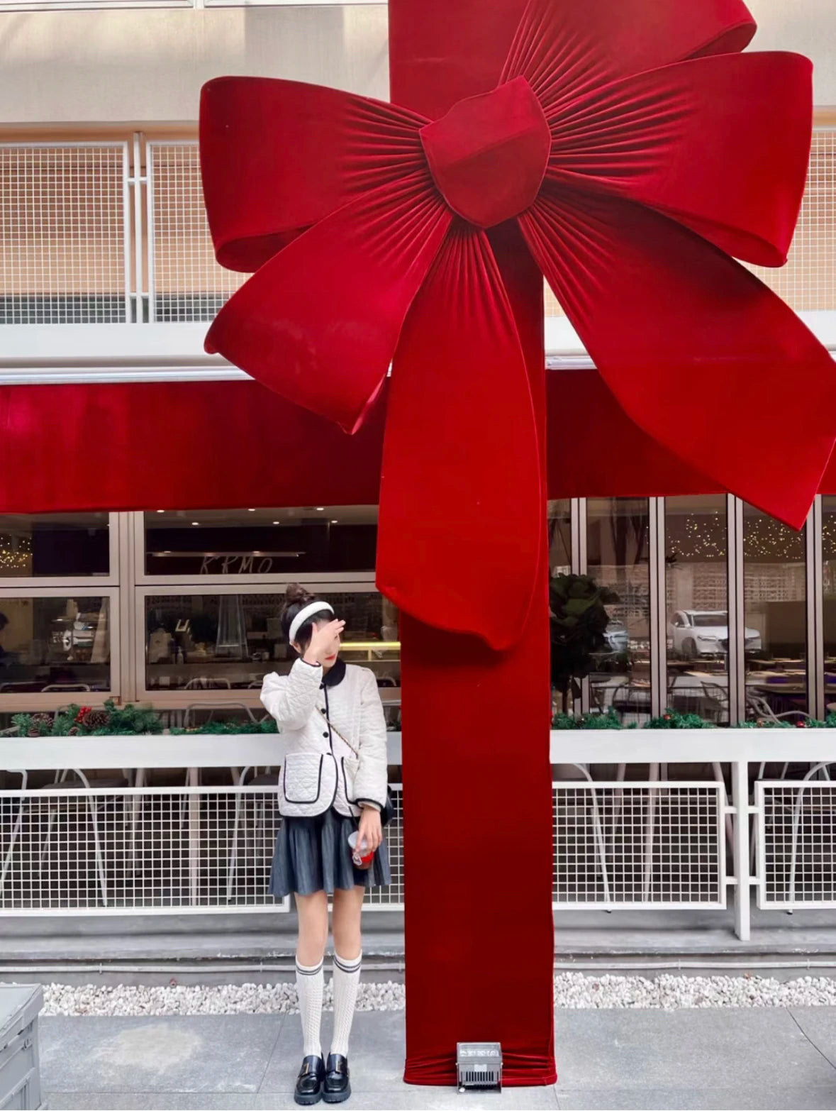 Laço gigante para inauguração