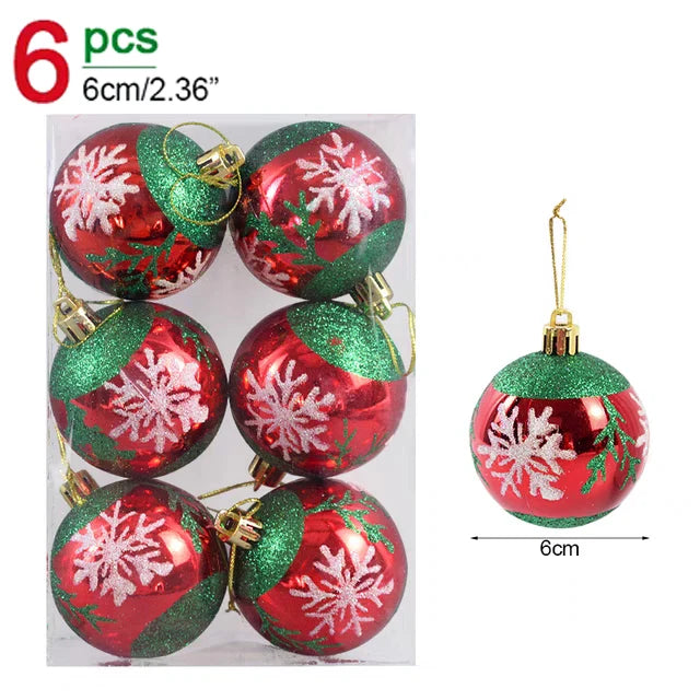 Bolas de Árvore de Natal em Ouro Verde Vermelho e Verde, Decoração Bola Brilho à Prova