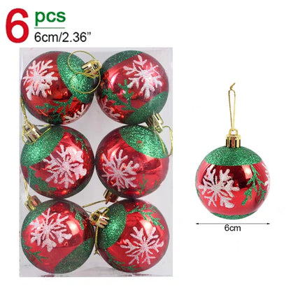 Bolas de Árvore de Natal em Ouro Verde Vermelho e Verde, Decoração Bola Brilho à Prova