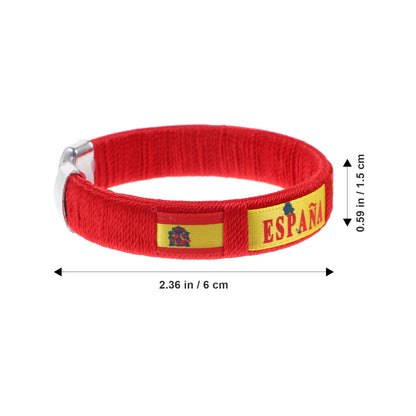 Pulseira para torcedor, Pulseiras com estampa de bandeira, Pulseiras com alça flexível
