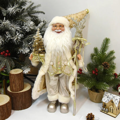 Natal papai noel bonecas de pelúcia em pé brinquedo decoração feriado ano novo