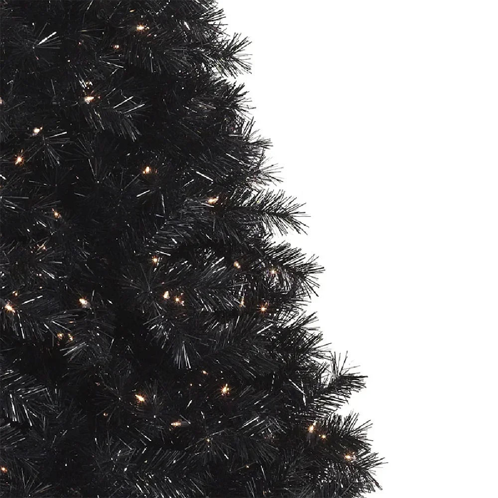 Árvore De Natal Preta 1,80m Preto Escuro 860 Galhos Luxo Cor Preto