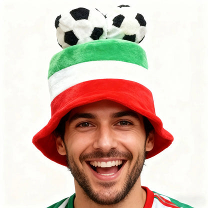 Chapéu Copa do Mundo Chapéu de fã de futebol divertido boné colorido para festa em bar