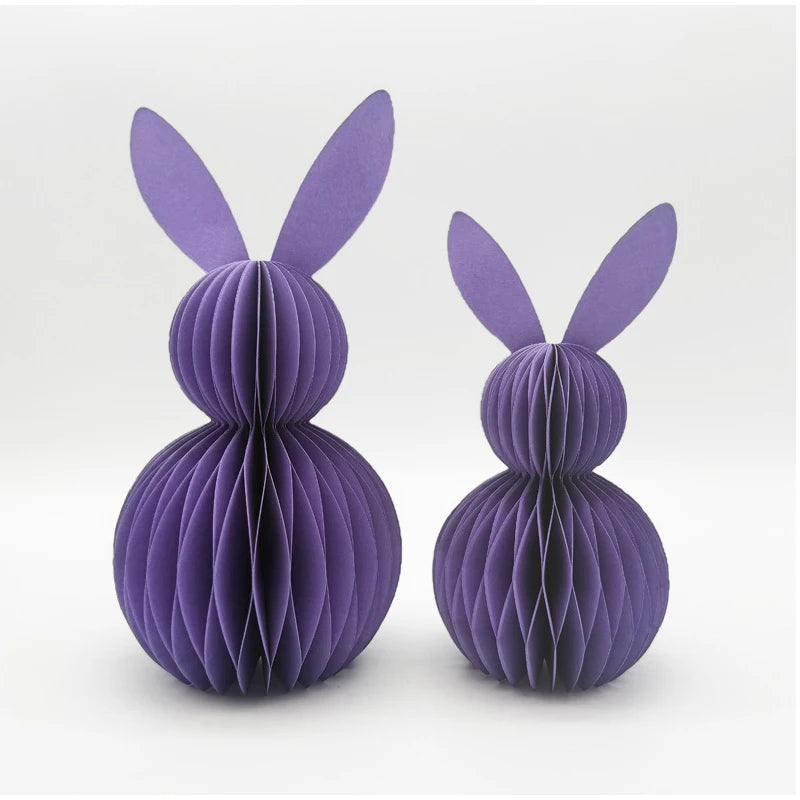 Coelho da Páscoa de Papel Decoração de Páscoa, Conjunto de 2 Peças de Centro de Mesa