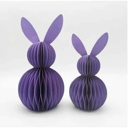 Coelho da Páscoa de Papel Decoração de Páscoa, Conjunto de 2 Peças de Centro de Mesa
