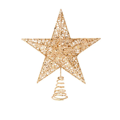 Ponteira Estrela Brilhante Glitter Dourada Prata Vermelha Ponteira Grande 20 cm Árvore