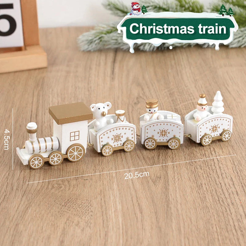 Trenzinho de Natal de Madeira Enfeite Decorativo de Mesa Mdf 25cm