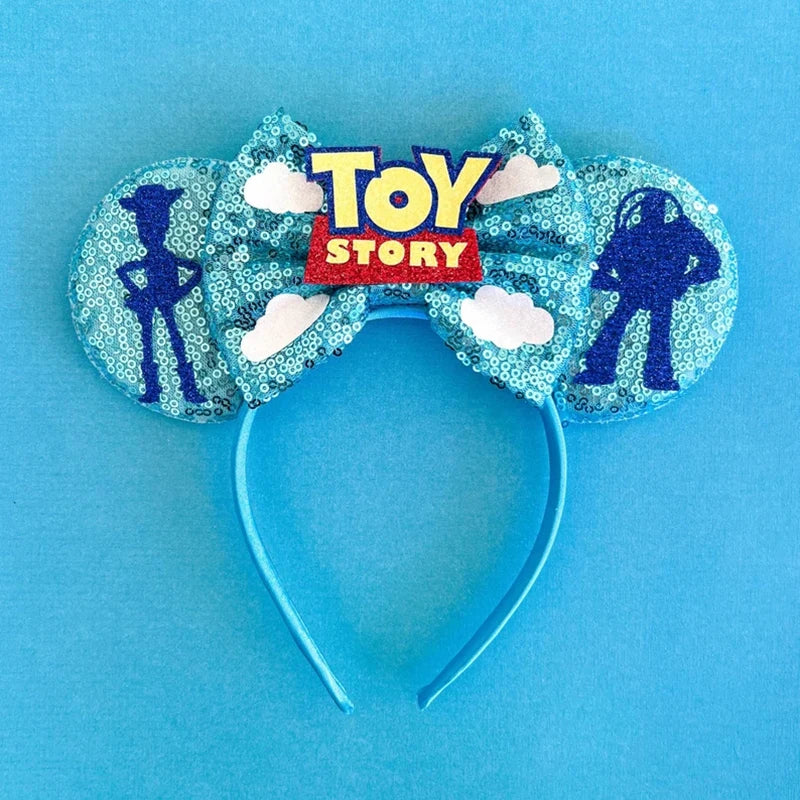 Tiaras Acessórios Disney orelha de rato com laço brilhante, Lantejoula de dupla celebração