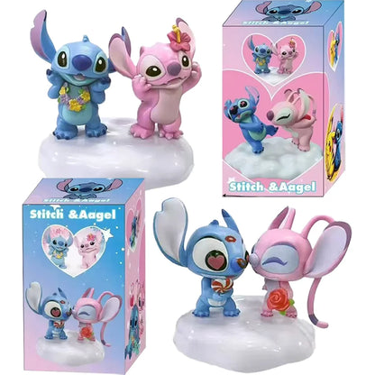 Lilo & Stitch Lovers Modelo Doll Angel Kissing Estatueta Figuras De Mesa Para Namorada