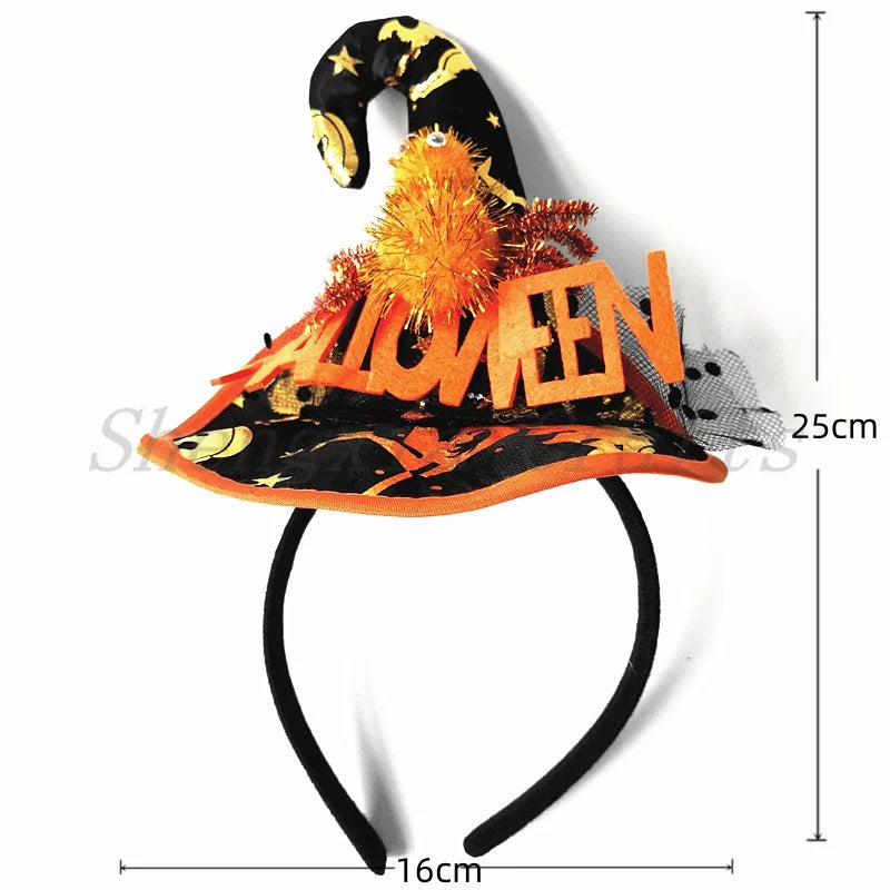 Tiara de Bruxa para Fantasia de Halloween, Acessório de Cabelo para Fantasia Halloween