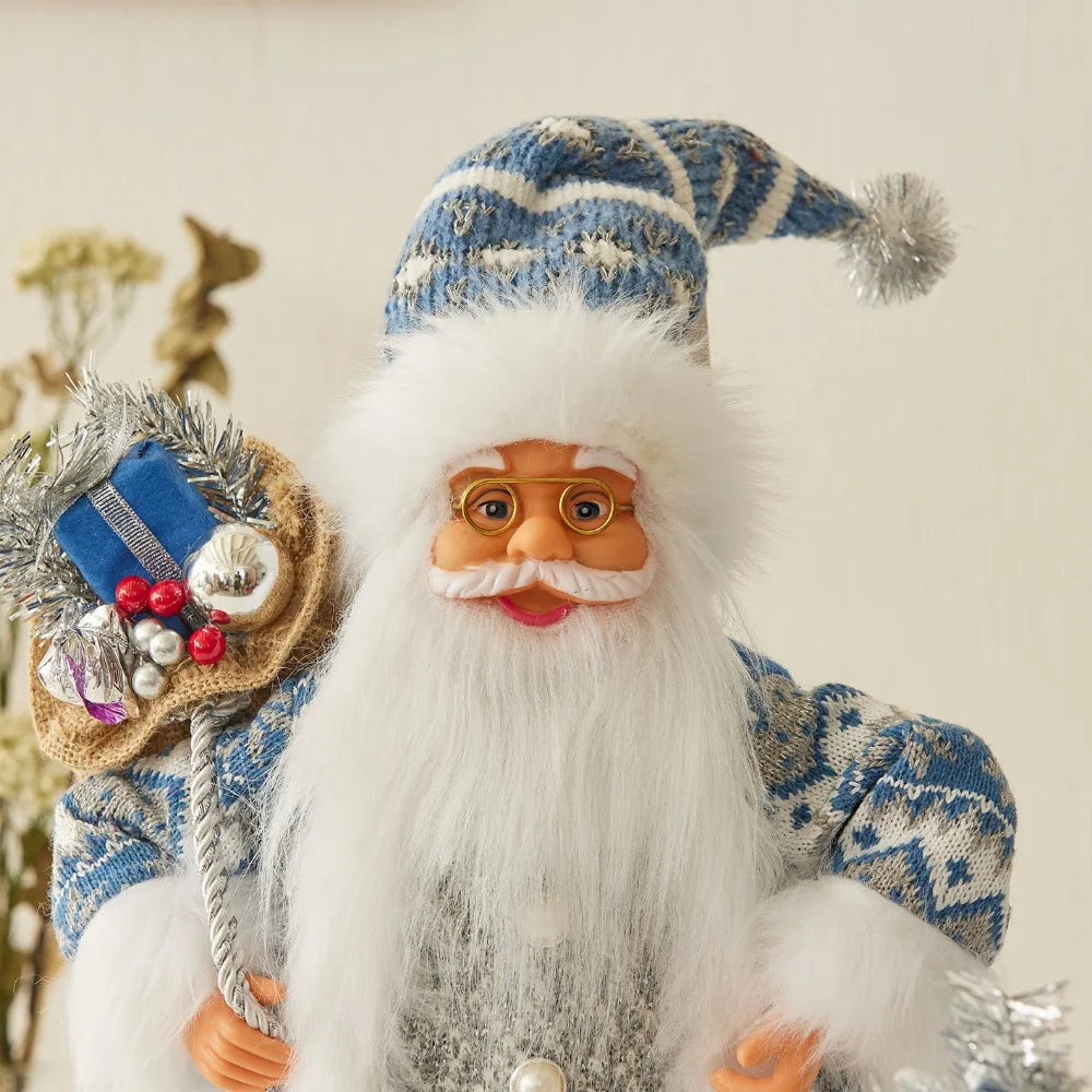 Boneco de Papai Noel - Decoração mesa Natal, estatuetas de Papai Noel, em pé, Papai Noel