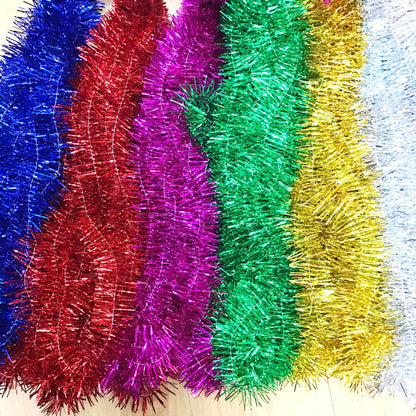 Kit 1 até 20 Festão Metalizado 20 peças Fitas 1cm X 30 Metros Decoração Natalina Enfeite