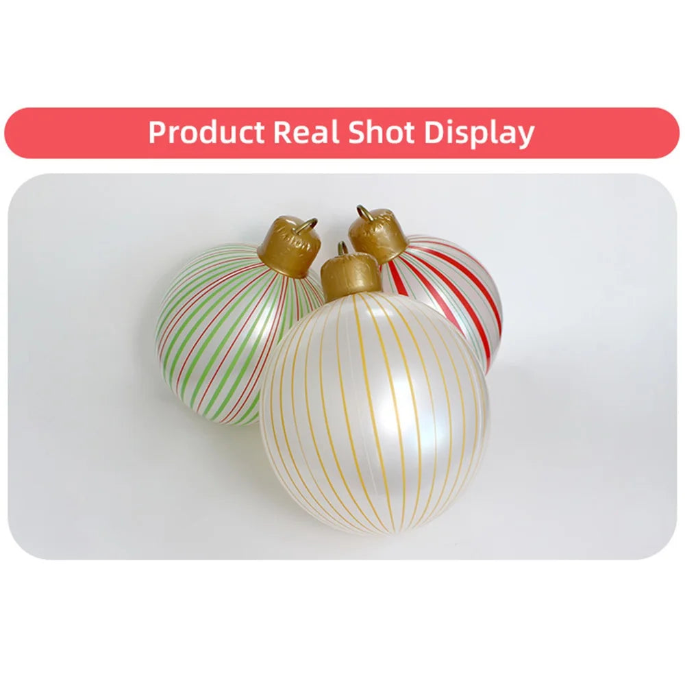 Bola de Natal Gigante Inflável para Decoração, Natalinas Coloridas Cenários Fotográficos