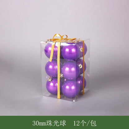 Bola de Natal Roxo 12 peças Bolas Violeta Lisa Natal Árvore Enfeite Árvore 250MM