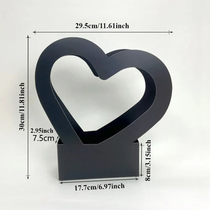 Sacola de flores amor conjunto de 10 peças cestos decorativos flores papelão dourados