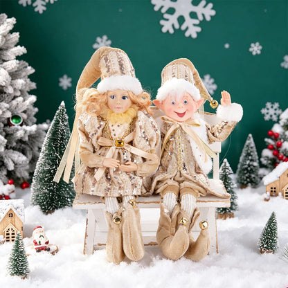 Bonecos de Elfo de Natal, 45cm Macios e Adoráveis enfeites Árvore de Natal Elfos Árvore Natal