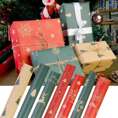 Papel Kraft de Elementos de Natal/de Embrulho de Caixa de Presente Suprimentos Festas