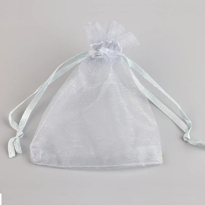 Sacolinhas Grande Organza Saco De Organza Branco 15x20cm - Pacote 50 Gala, Multicor