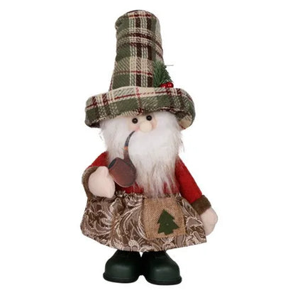 Boneco Ornamentos de Boneco Pelúcia Natal Papai Noel Sentado Boneco de Neve e Alce
