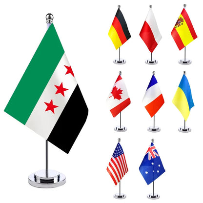 Bandeiras de mesa de 14 países pequenas bandeiras de mesa internacionais pequenas