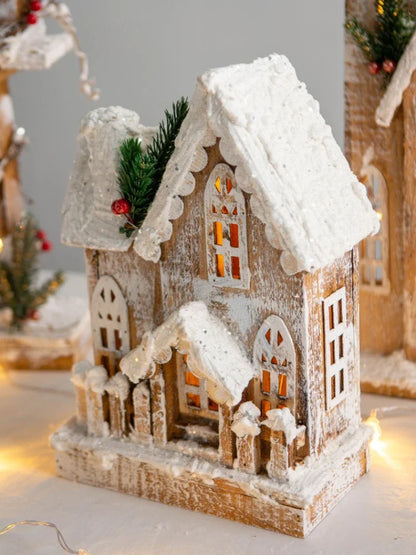 Cerca Decoração Natal Neve Pinho Decoração árvores Natal | Portão árvore natal madeira