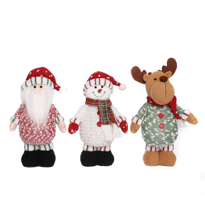 Ornamentos de boneco de neve de Natal, boneco de neve em pé, comprimento
