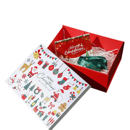 Caixa de Presente Ornamental Conjunto de 2 Caixas Grandes Natal com Tampa Presentes