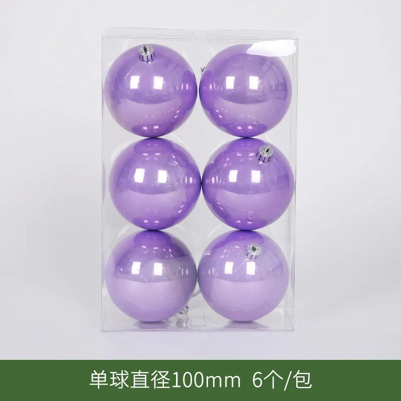 Bola de Natal Roxo 12 peças Bolas Violeta Lisa Natal Árvore Enfeite Árvore 250MM
