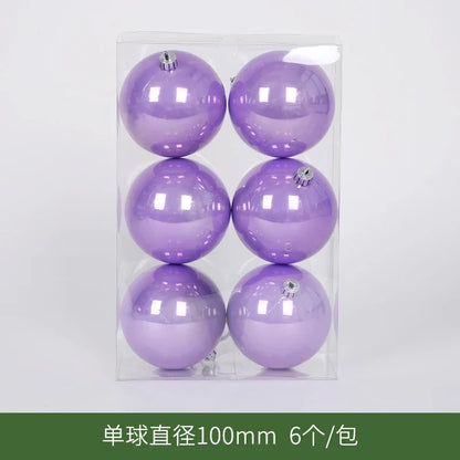 Bola de Natal Roxo 12 peças Bolas Violeta Lisa Natal Árvore Enfeite Árvore 250MM