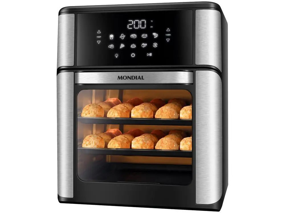 Fritadeira Elétrica sem Óleo/Air Fryer Mondial Forno Oven AFON-12L-BI Preta 12L/220V