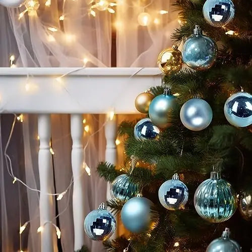 Decoração Para Árvore De Natal, Bolas De Natal Azul