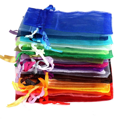Sacolinhas Grande Organza Saco De Organza Branco 15x20cm - Pacote 50 Gala, Multicor