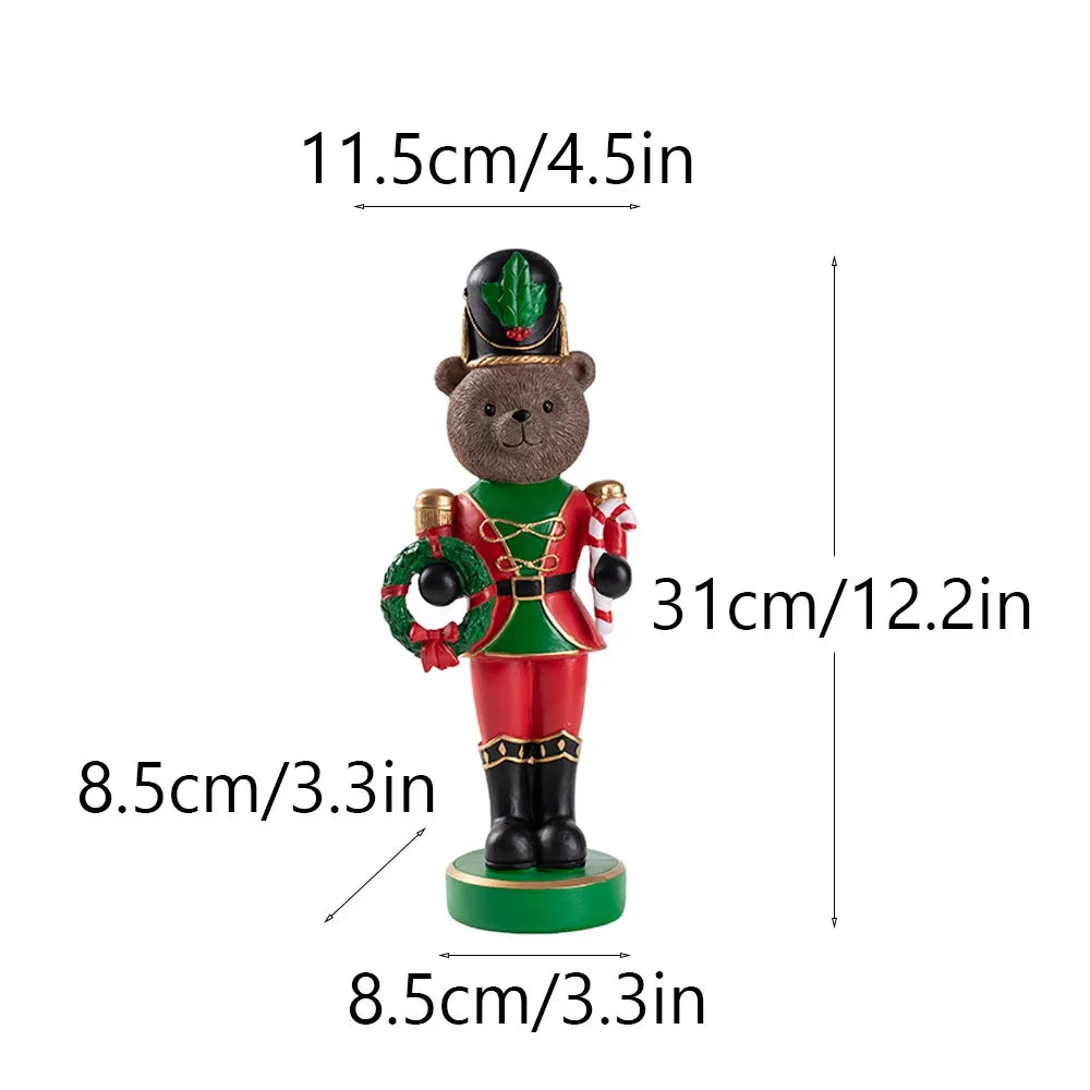 Urso quebra-nozes soldado de Natal Soldado Quebra-Nozes Estilo Urso de Madeira de Natal
