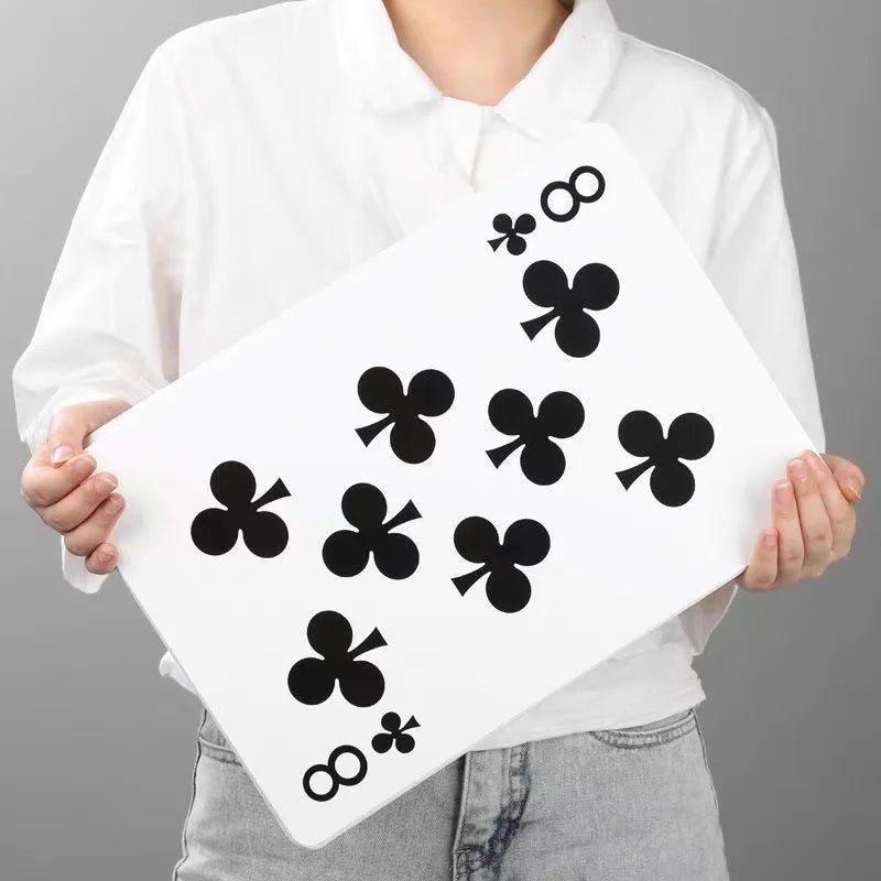 Cartas gigantes baralhos, cartas de pôquer grandes, cartas grandes para crianças e adultos