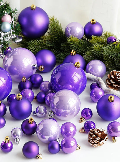 Bola de Natal Roxo 12 peças Bolas Violeta Lisa Natal Árvore Enfeite Árvore 250MM