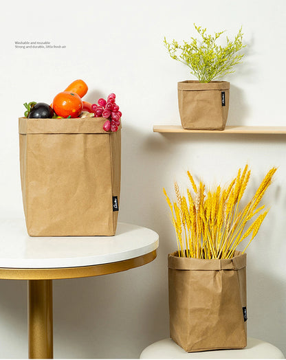 Saco De Papel Kraft Legumes Alimentos Geladeira Cozinha Fruta Decoração Sacos