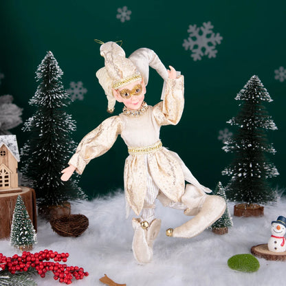Fada do País das Maravilhas do Inverno de Natal, Grande - 45cm, Palhaço de Natal Decorativo