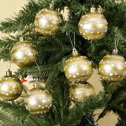Bolas de Árvore de Natal em Ouro Verde Vermelho e Verde, Decoração Bola Brilho à Prova