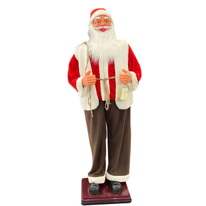 Papai Noel Dançante Animado Tamanho Real De 6' Shopping, Papai Noel Dançante Enfeites