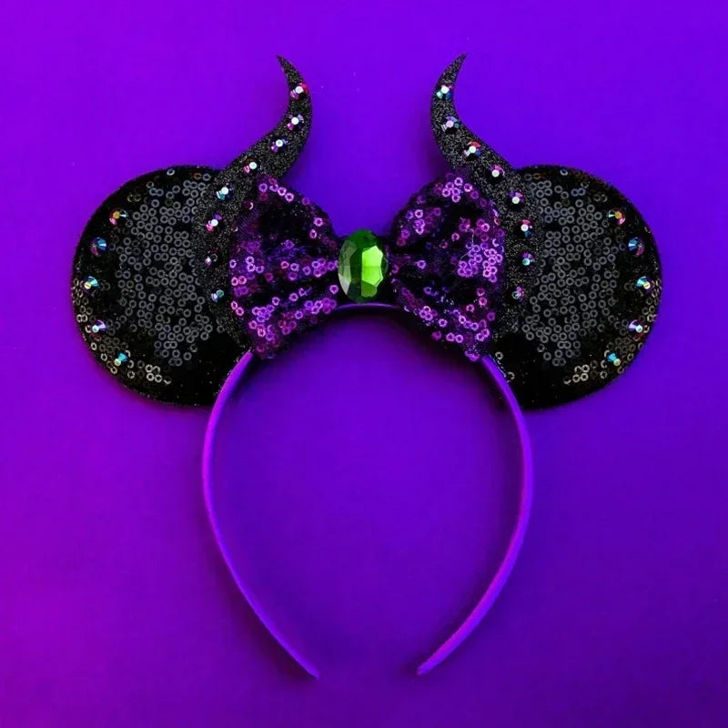 Tiaras Acessórios Disney Conjunto de 1 tiaras com orelhas rato para o Halloween, lantejoulas