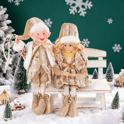 Bonecos de Elfo de Natal, 45cm Macios e Adoráveis enfeites Árvore de Natal Elfos Árvore Natal