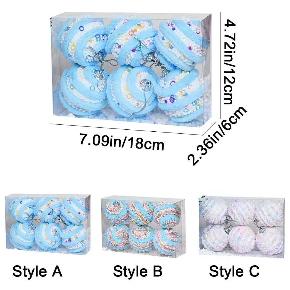 Bola de Natal 6 Peças De Bolas De Natal De Espuma, Pingente De Bolas