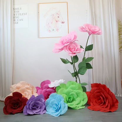 Simulação Peônia Flor , Foto Adereços Janela Exibição Artificial e Gigante 50cm Flores