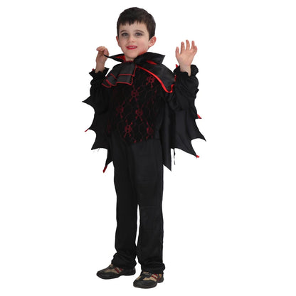 Fantasia Infantil Drácula Vampiro Halloween Cosplay + Capa