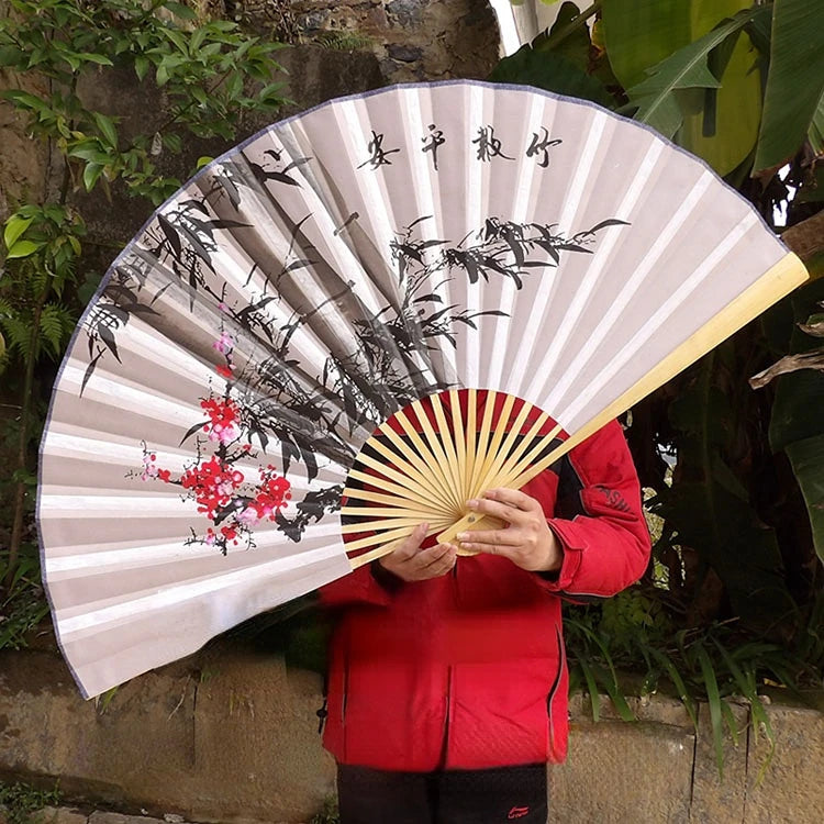 Leque Diferente De Madeira 120x220cm Bambu Branco leque de papel branco de bambu